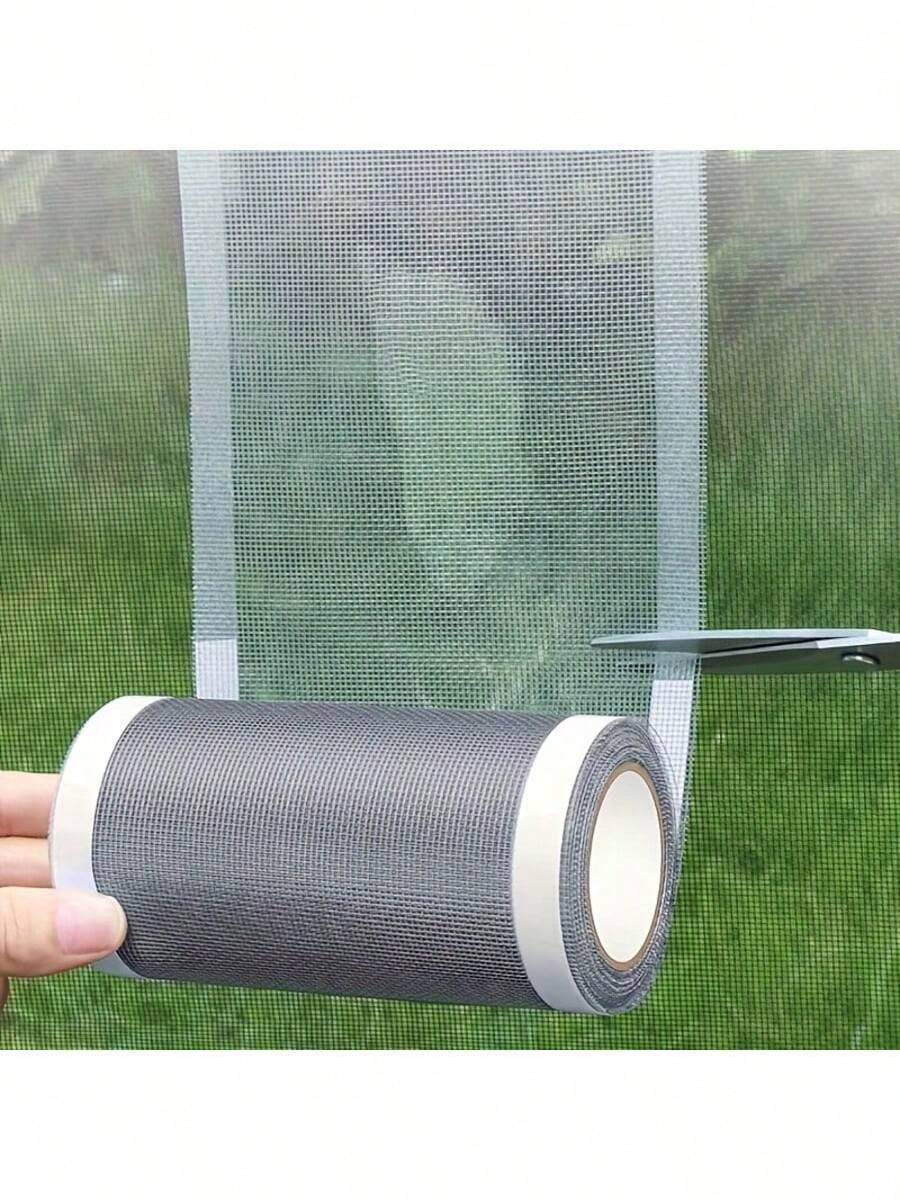1/2pcs Waterproof Screen Repair Tape 6.98cm X 4.99m Roll, For Plastic Patches On Windows And Doors, Self-Adhesive Mesh For Mosquito Net Repair, Tear-Resistant Film, Plastic Material For Various Surfac
