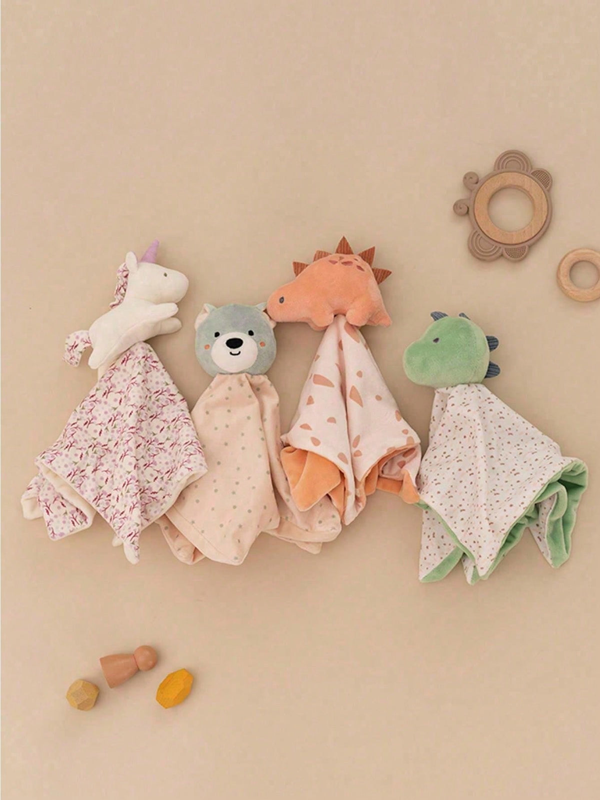 1 Pack Soft Plush Cartoon Animal Shaped Baby Comforter Blanket, Cute Cartoon Design, Baby Safety Blanket