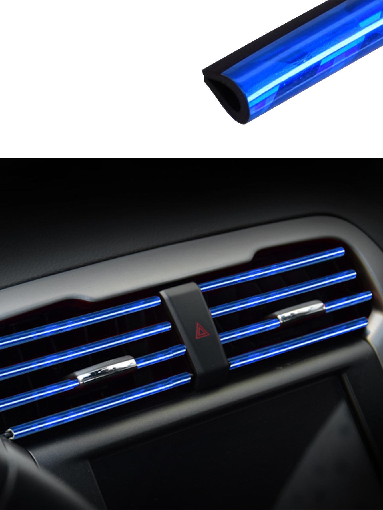 10pcs Blue PVC Car Air Outlet Strip