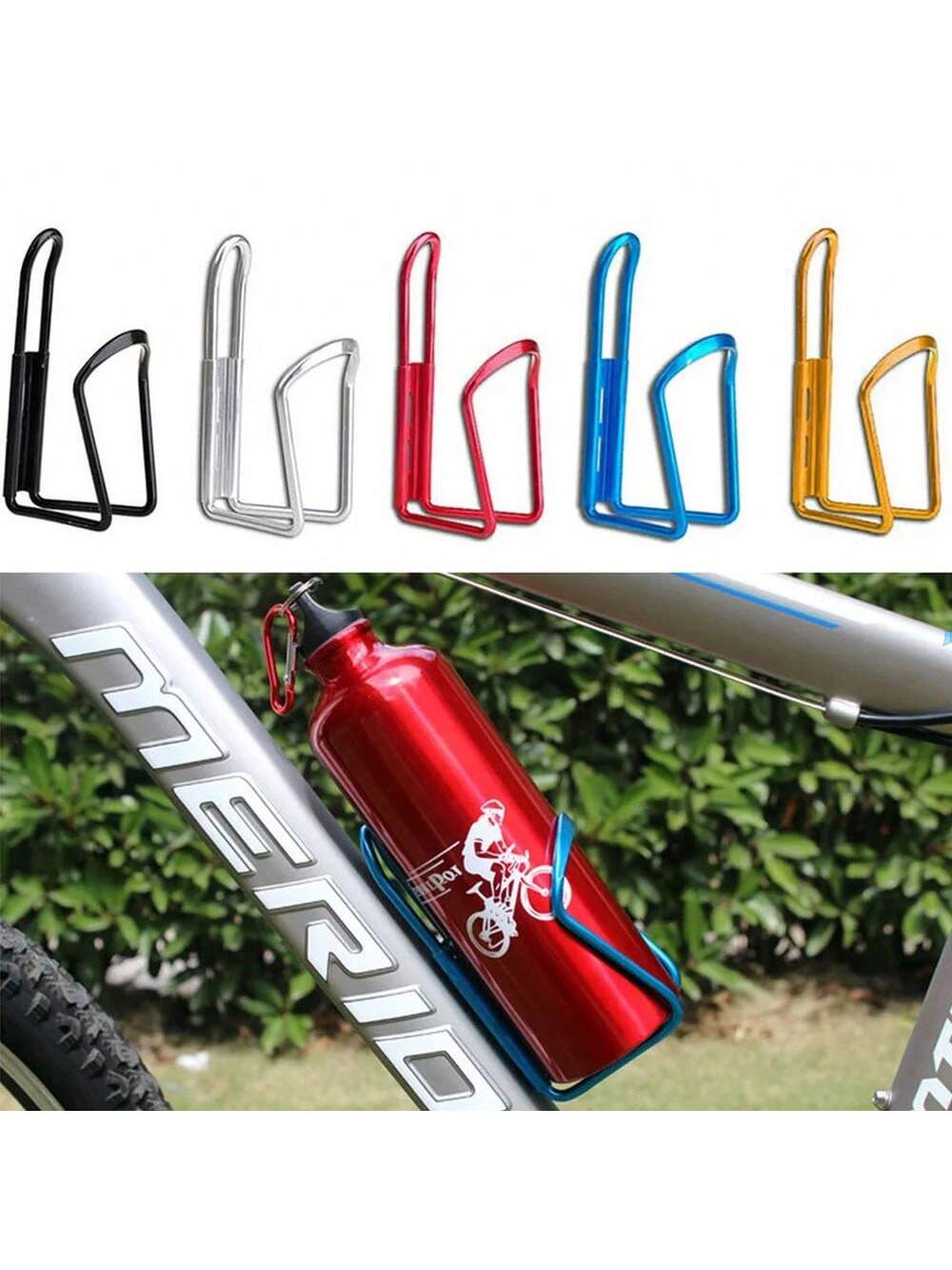 1pc Aluminum Alloy Bicycle Water Bottle Rack Mountain Bike Cup Holder Outdoor Cycling Water Bottle Bracket
