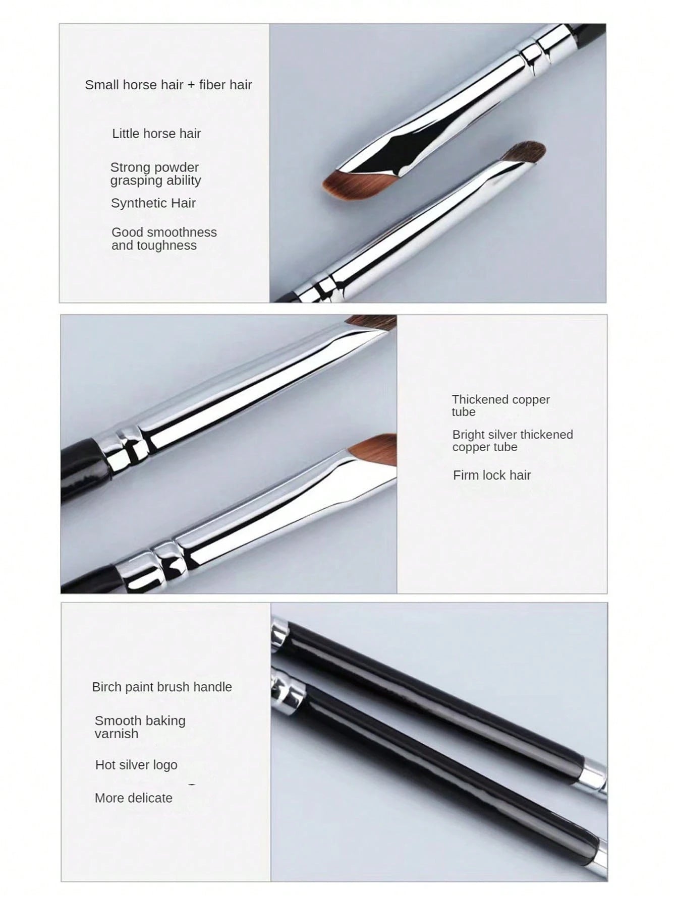1pc Dual Ended Eyeliner Brush/Fine Detail Shader Brush/Eyeshadow Blending Brush, Angled Brow Brush,Eyebrow Brush,Eyeshadow Brush,Spoolie,Spoolie Brush,Giveaways
