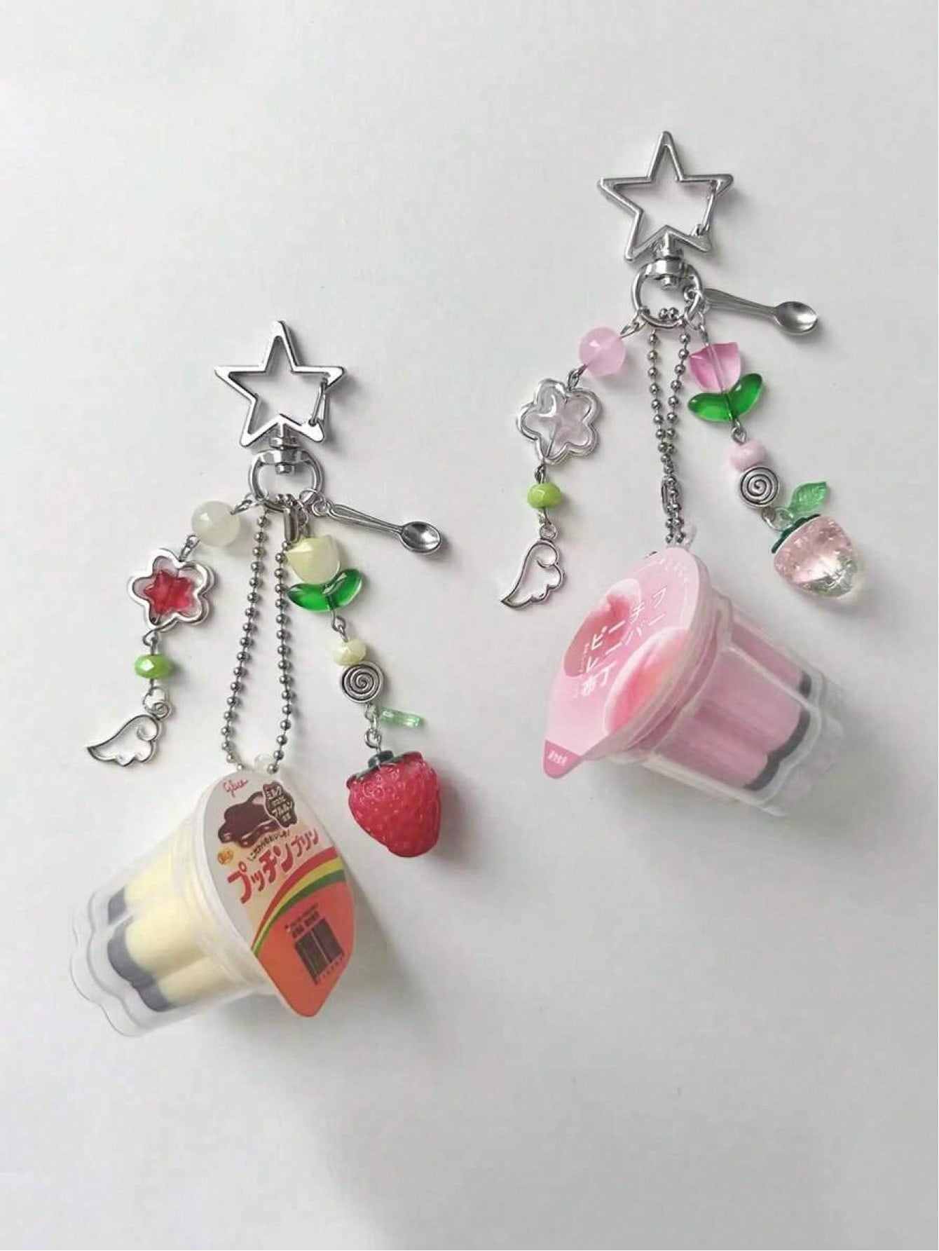 1pc Japan Prinki Keychain, Pink & Yellow Macaron Charm, Y2K Heisei Era Retro Beaded Accessory Kawaii Vacation Essentials Bag Accessories Bag Charm Accessories Charms For Bag Teacher Gifts Accessories