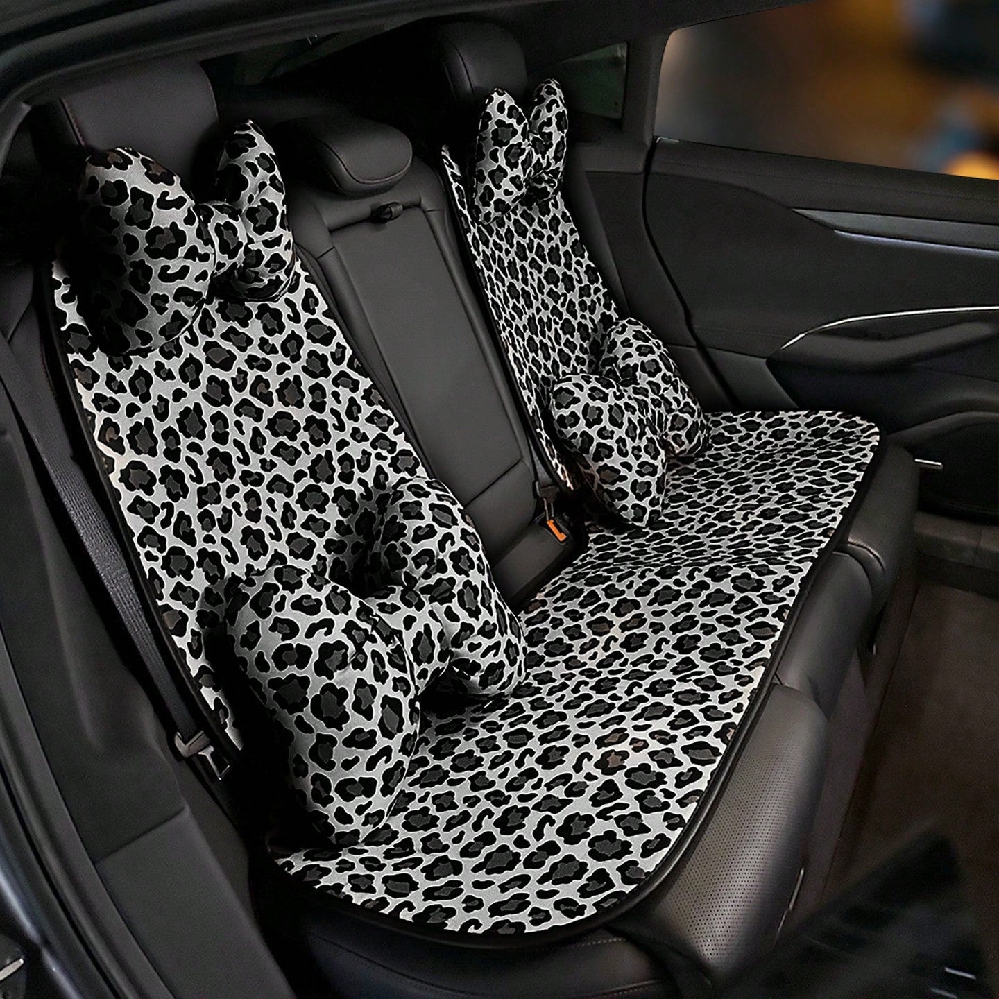 1pc Leopard Print Car Seat Cushion, Leopard Print Car Seat Cover, Non-Slip And Breathable, Premium Comfortable Car Seat Cushion, Suitable For Summer, Winter And All Year Round, Universal Fit. Perfect