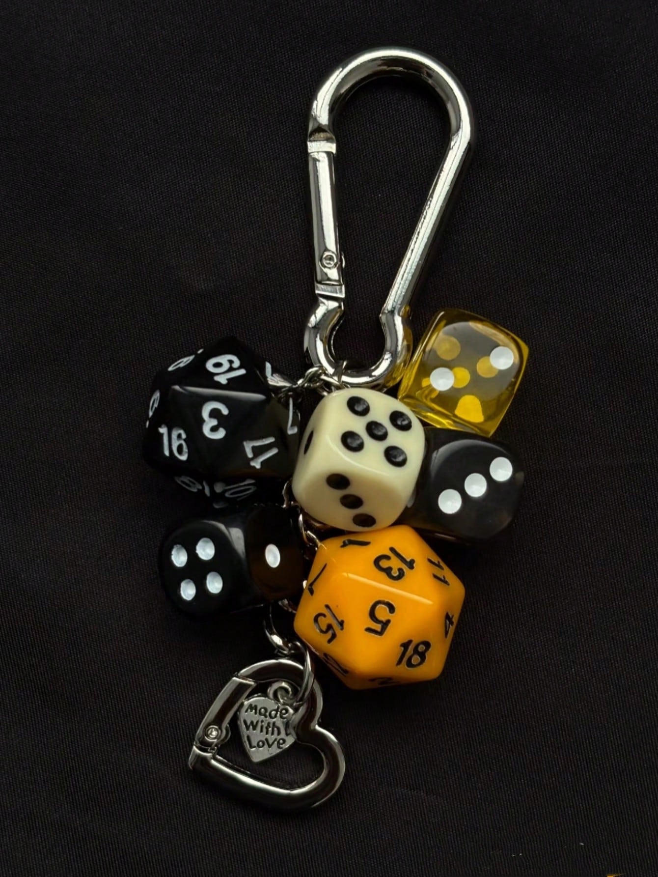 1pc Unisex Handmade Dice Keychain Unique Subculture Y2K Accessory Contrast Color Bag Charm Car Accessories For Woman Gifts For Women Gifts For Men