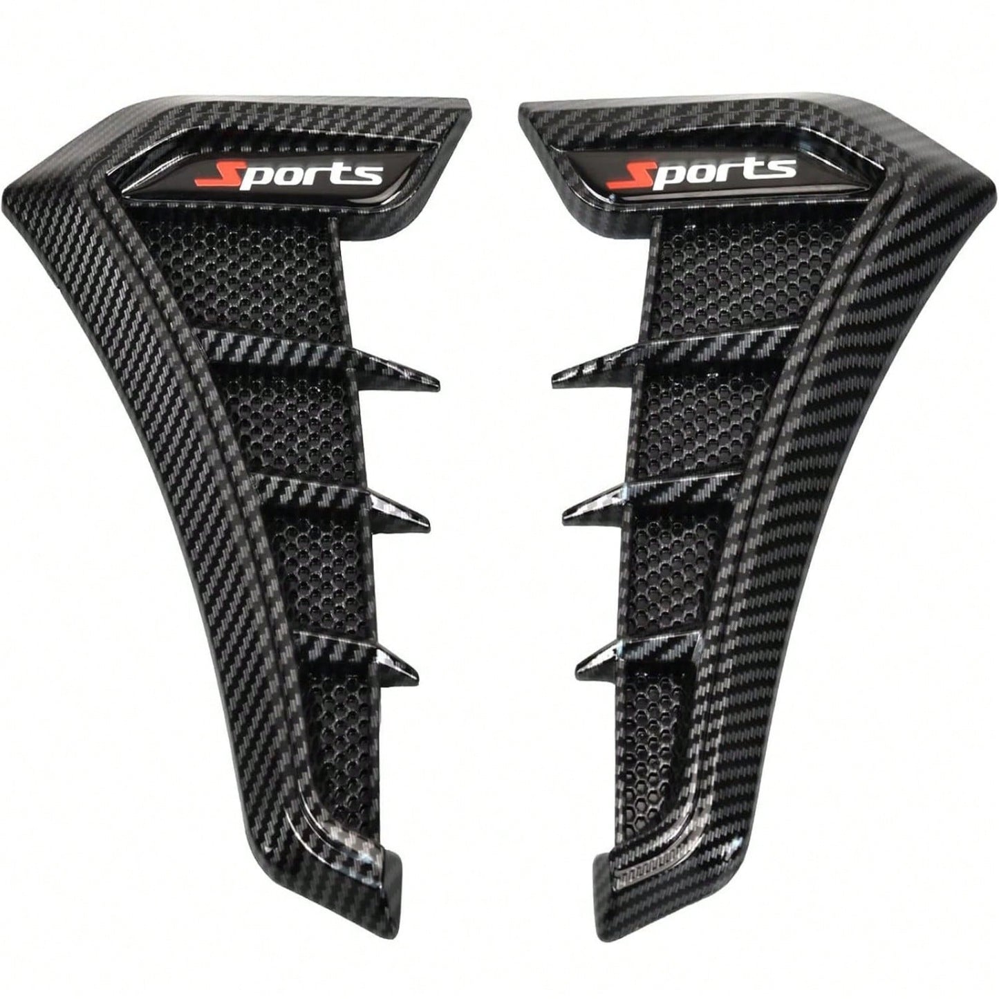 2-Piece Shark Gill Wing Mudguard And Side Air Intake Mudguard, Perfectly Compatible With All Car Models, Making Driving Safer!