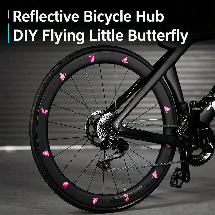 24pc Road Bike Butterfly Stickers/Dynamic Tire Stickers/Mountain Bike, Bicycle Creative Waterproof Decorative Stickers