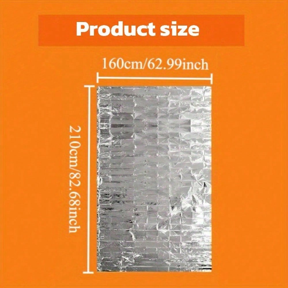 5 Pieces Of Large Emergency Thermal Blanket- 82x62 Inches Double-Sided Durable Polyester Film Insulation Blanket, Suitable For Outdoor Activities, Hiking, Camping, Survival, Marathons And First Aid