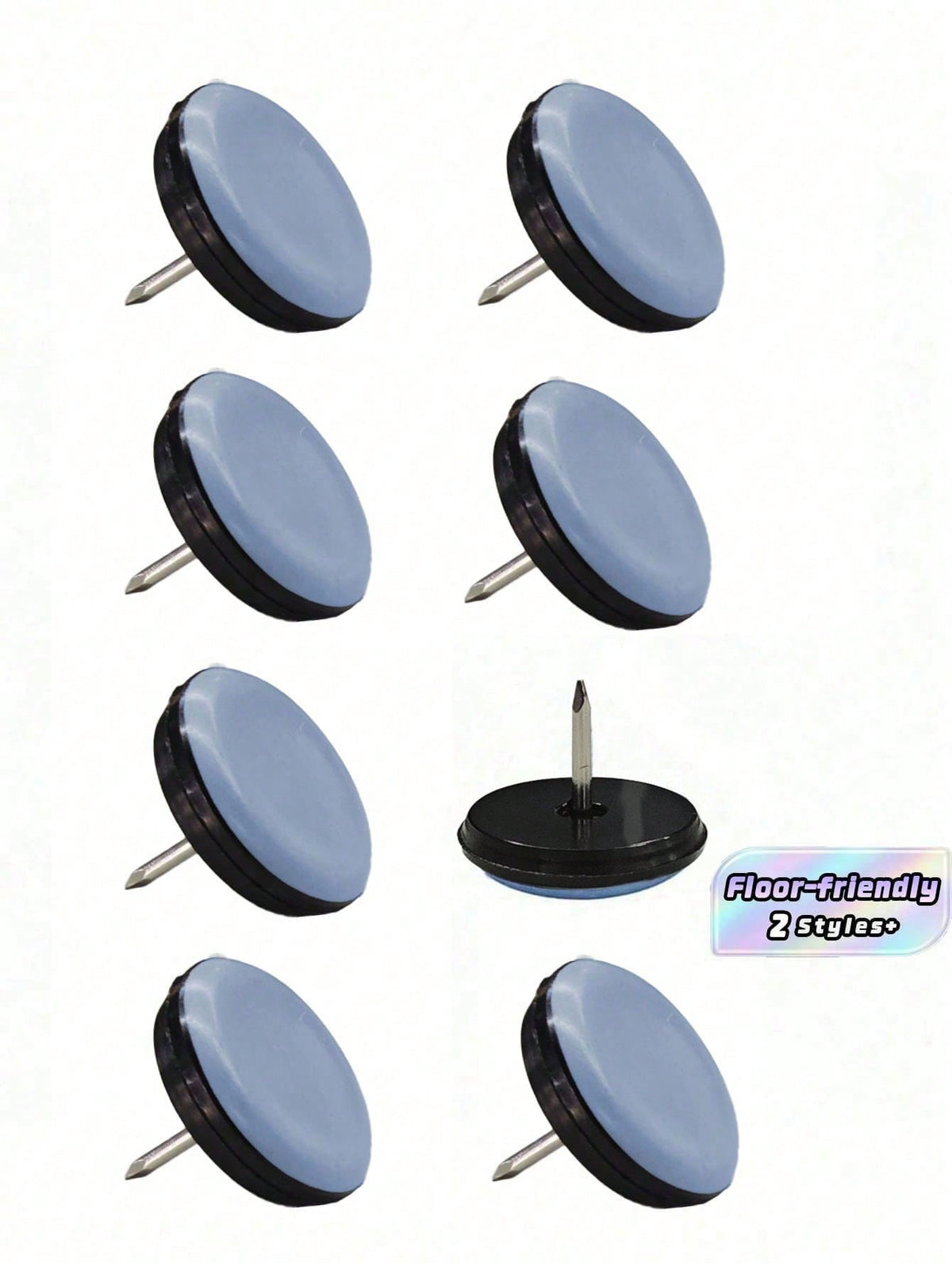 8 Pcs Furniture Sliders, Heavy Duty Chair Glides For Wood Floor, Easy Move & Floor Protection