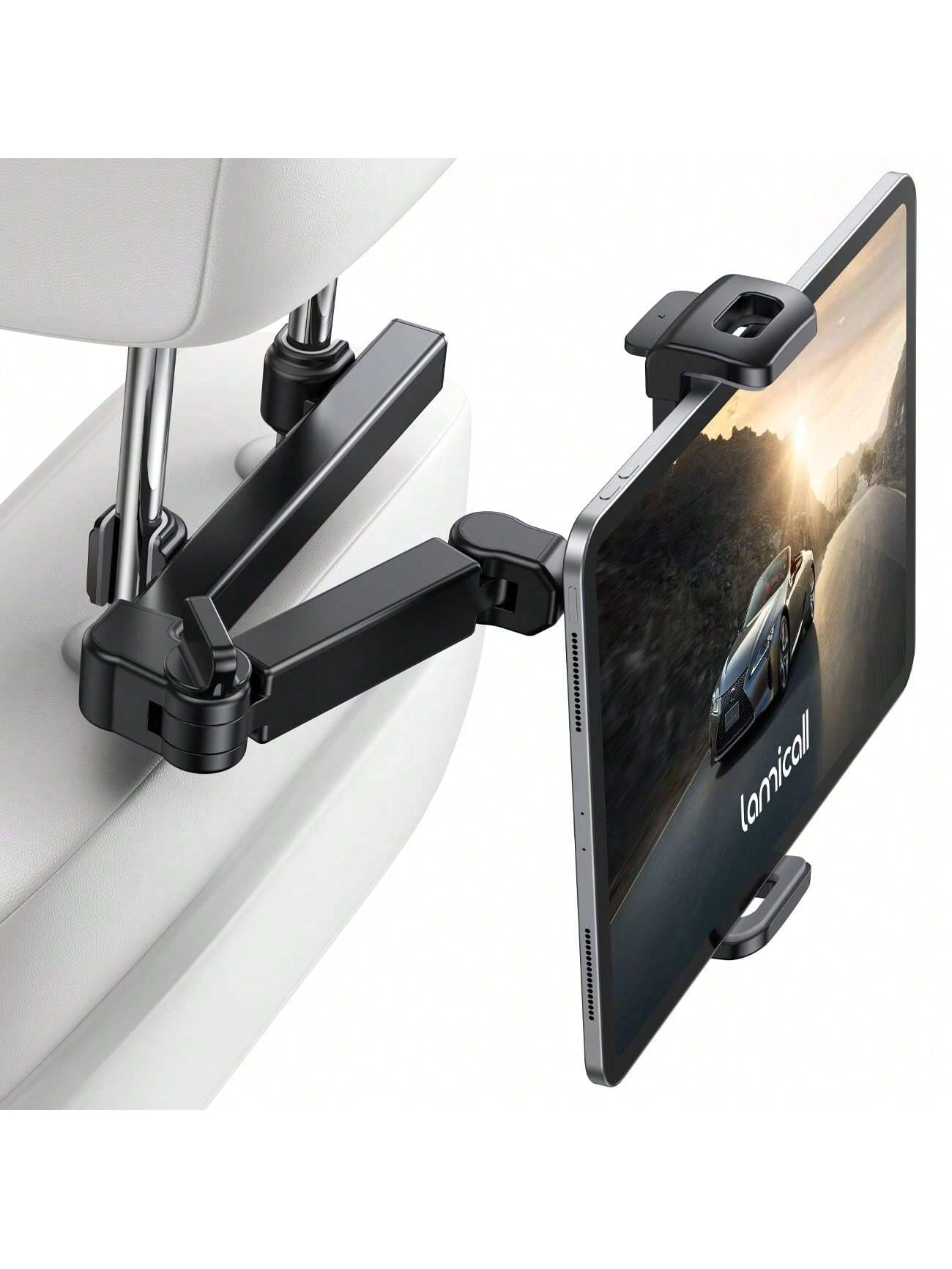 Adjustable Car Headrest Tablet Mount Holder- Car Back Seat Tablet Holder For 4.7-11 Inch Tablets, Essential For Children Road Trips