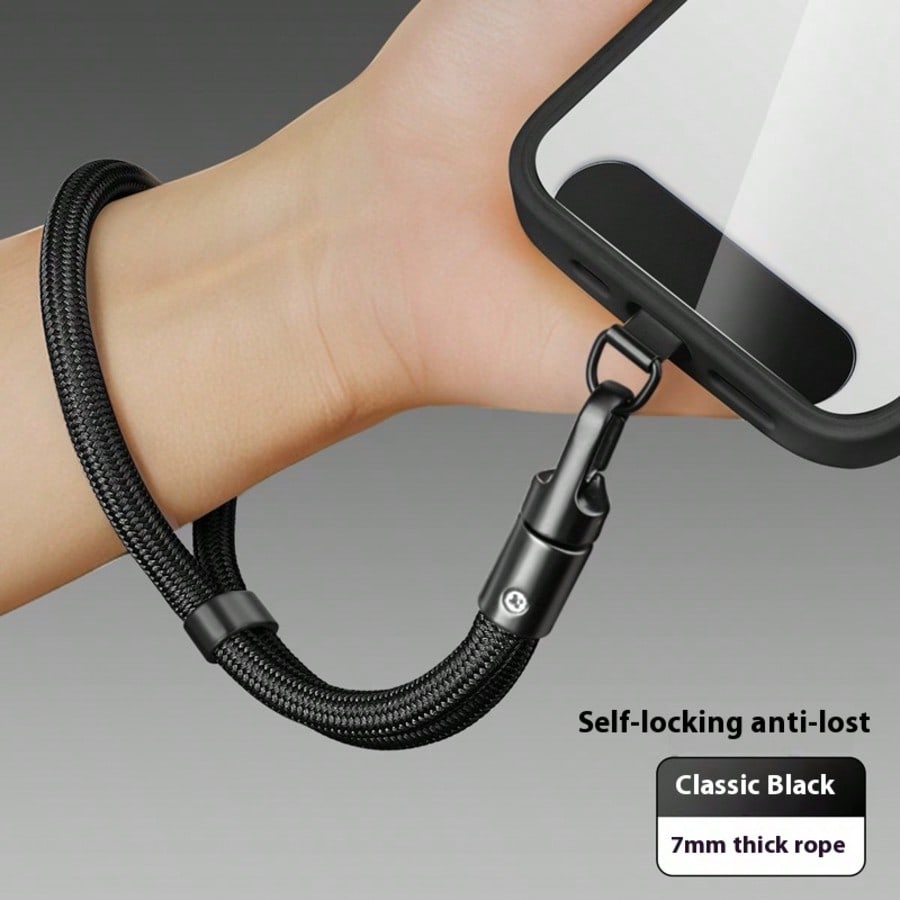 Adjustable Wrist Strap Phone Lanyard, 360° Tangle-Free Universal Phone Lanyard, 2026 New Model With Reinforced Fabric Clip Anti-Lost Anti-Drop Self-Locking Cord, Suitable For Outdoor Hiking Travel Spo