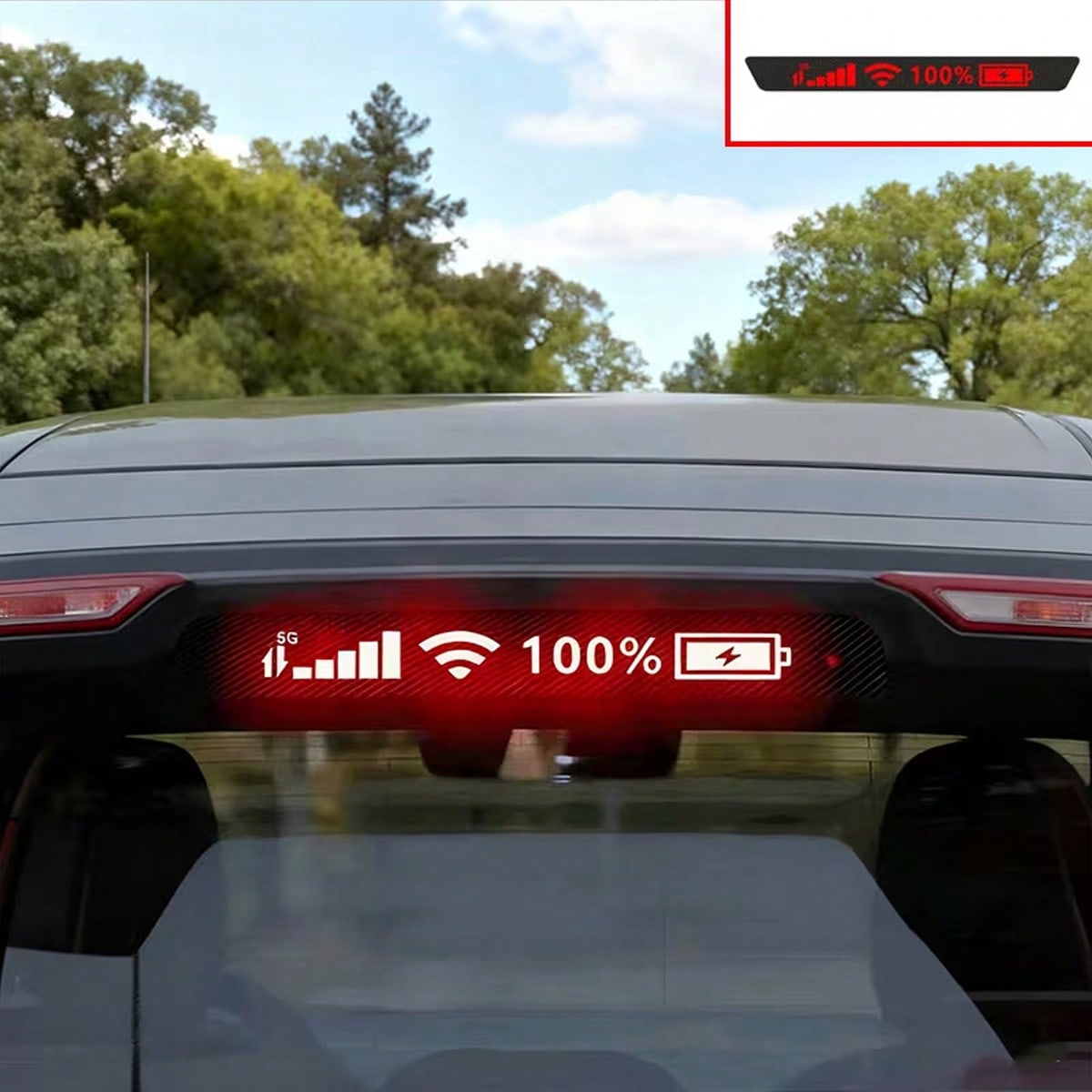 Brake Light Stickers, Signal Decorative Films, Suitable For High-Mounted Lights, With Carbon Fiber Texture. Fun Vinyl Stickers, Easy To Stick, Car Rear Tail Light Stickers