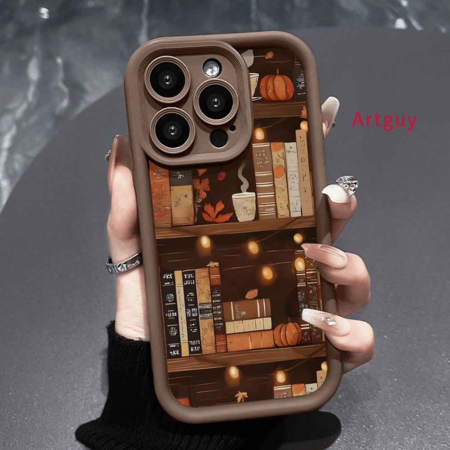 Case For 17 Air 16 Pro Max 15 Plus 16E 14 13 12 11 Mini XS XR Autumn Book Nook Advanced Fashion Gift Drop Protection Shockproof Soft Silicone Smartphone Cover,Suitable For 17 Air