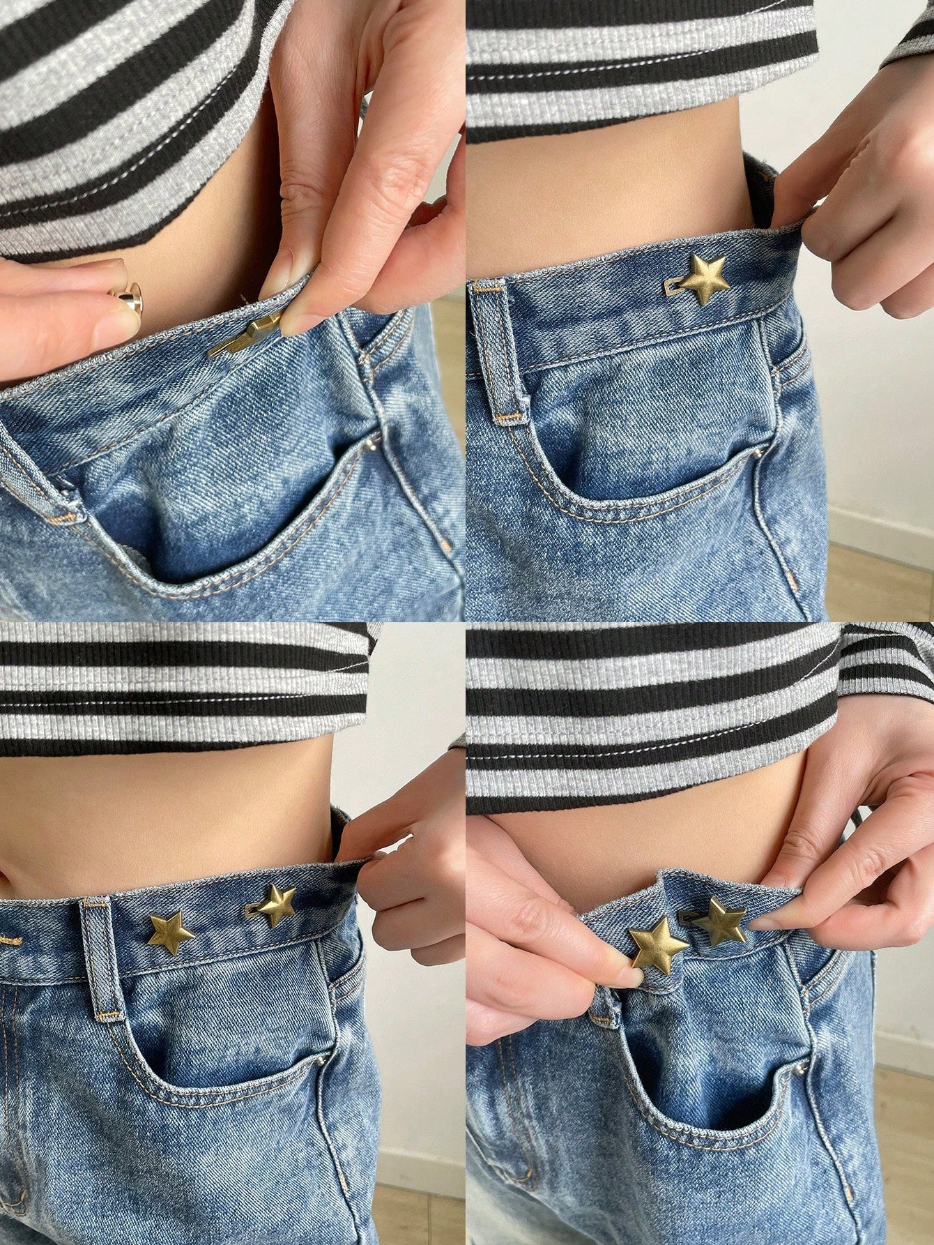 DAZY Fashionable Star Shaped Decorative Waist Buckle Clasp