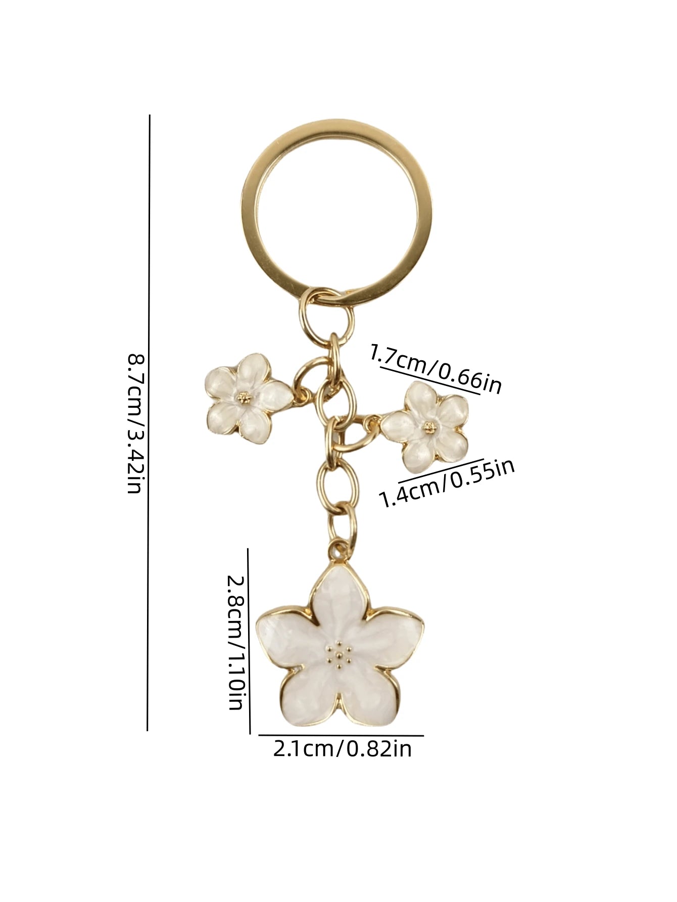HAILIAN 1pc Sakura Shaped Keychain, Lightweight And Graceful Sakura Design, Suitable For Bag Pendant, Car Key Chain, Couples, Birthday, Holiday Gifts
