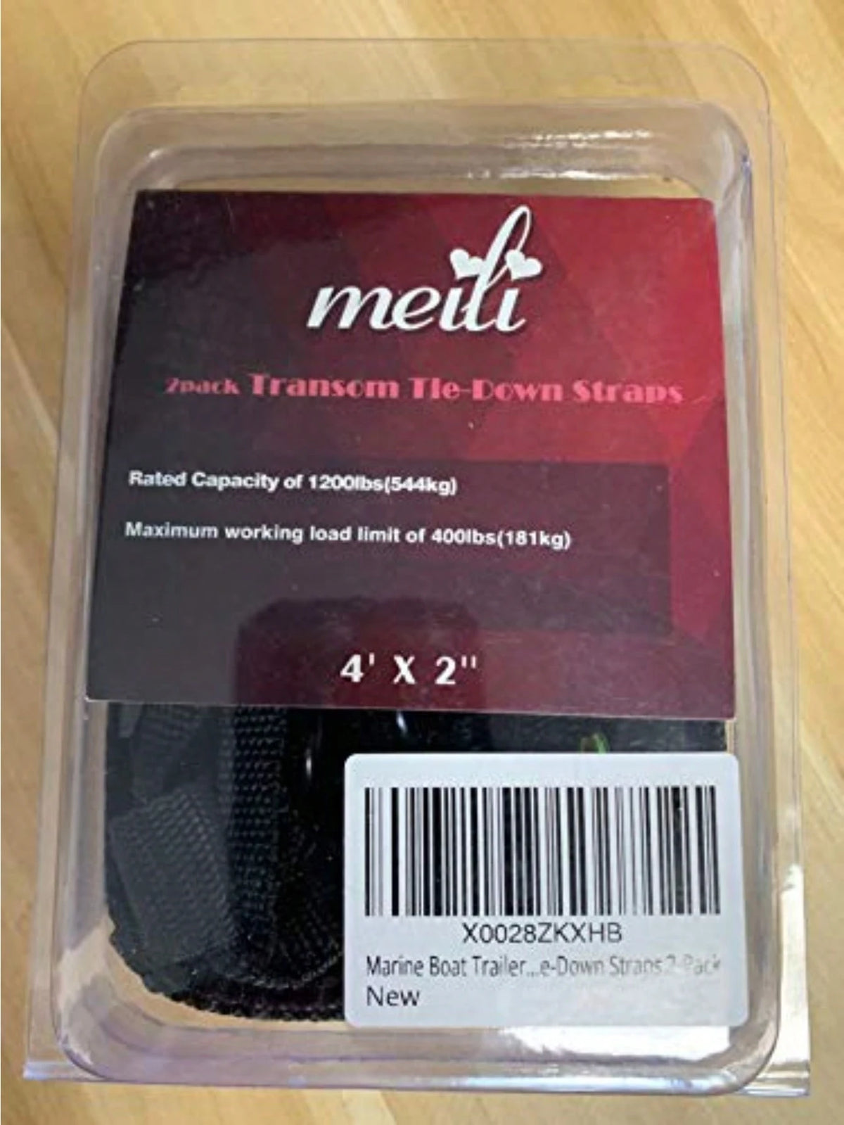 Heavy Duty Boat Trailer Transom Strap 2PK- 2 Inch X 48 Inch Adjustable Marine Boat Tie Down Straps To Trailer (Shipped From USA) With Quick Release Buckle1200 LBS Capacity Securely