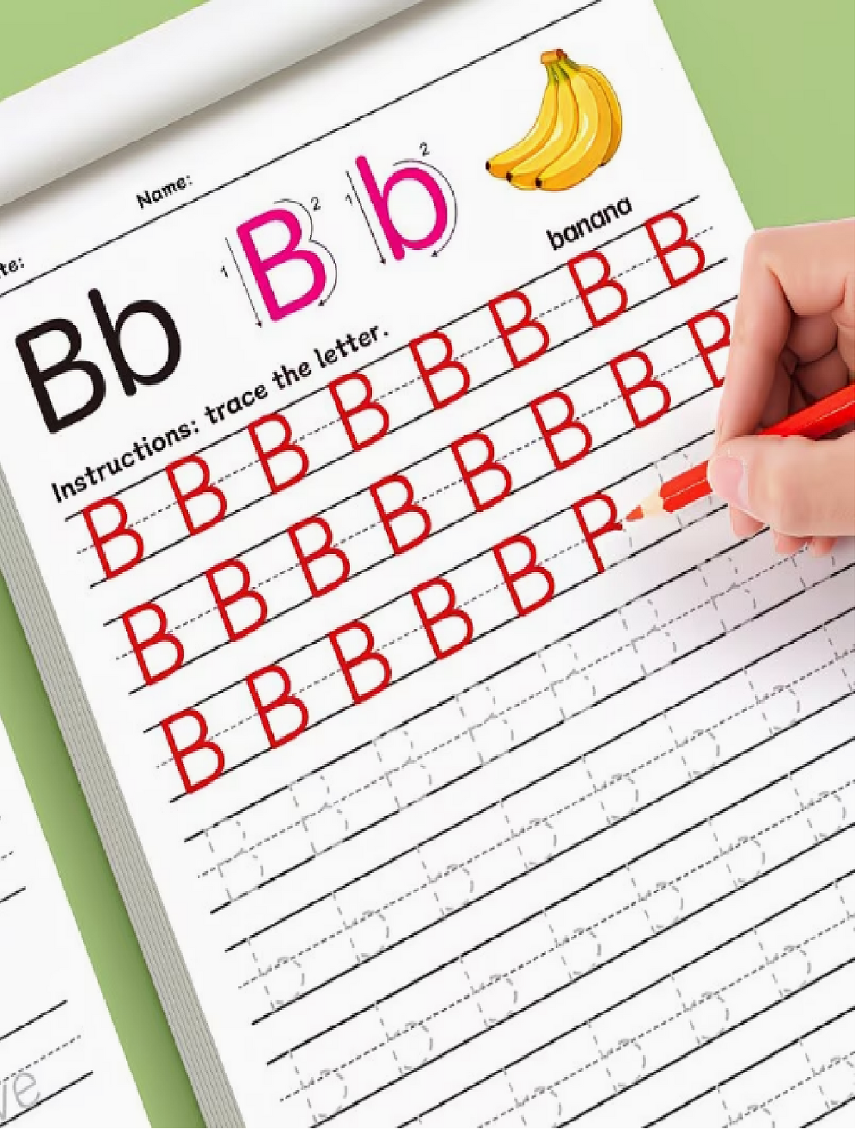 Letter Practice Book A-Z- Patterned Letter Writing Practice Book, Suitable For Home And School Classroom Learning Supplies, Preschool Learning Aid, Learning To Write