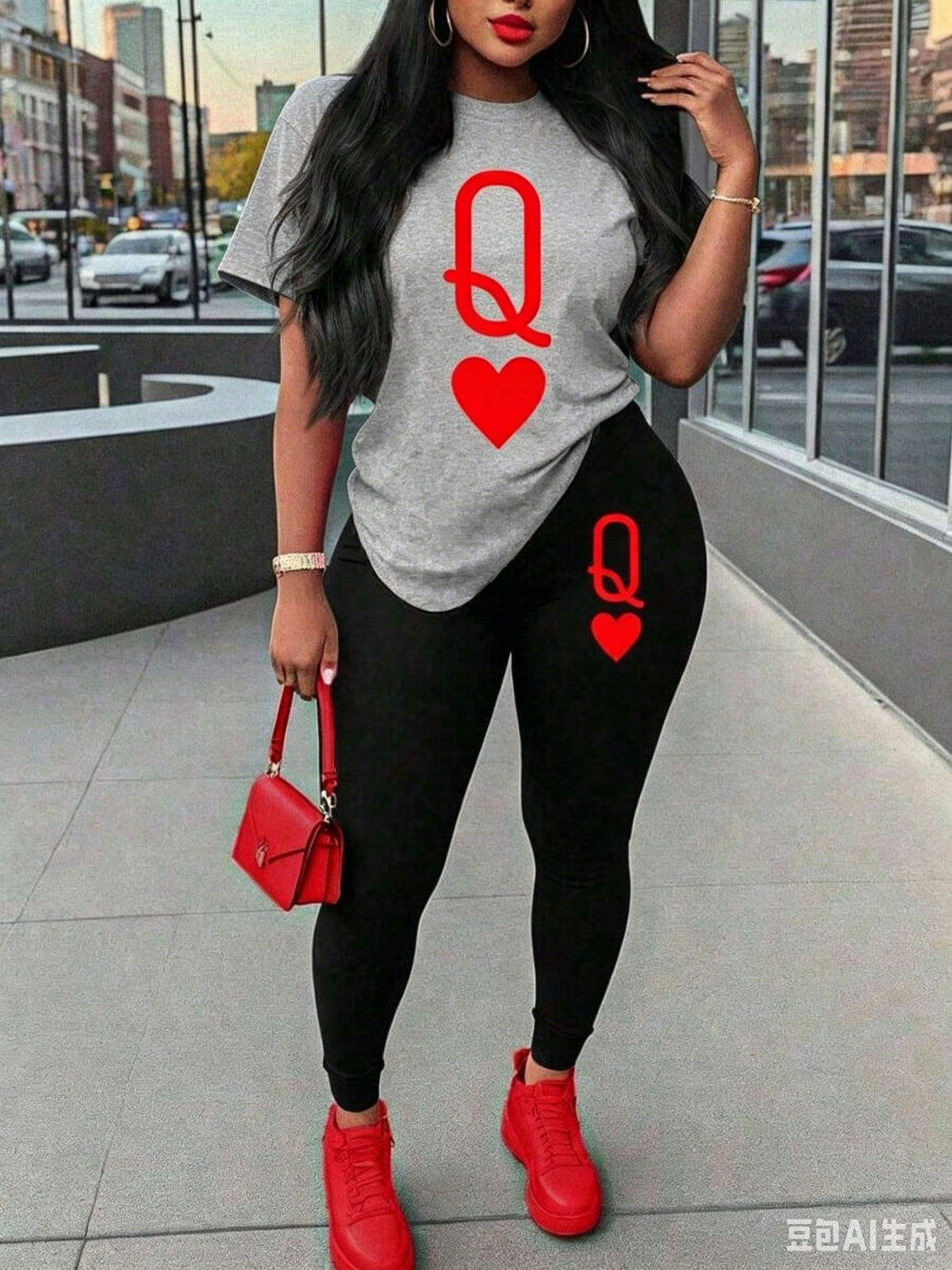 Maweii Plus Size Women Heart Print Shirt Casual Round Neck Short Sleeve Summer Valentine S Day Outdoor Wear Vacation OutfitWomens Aesthetic Letter