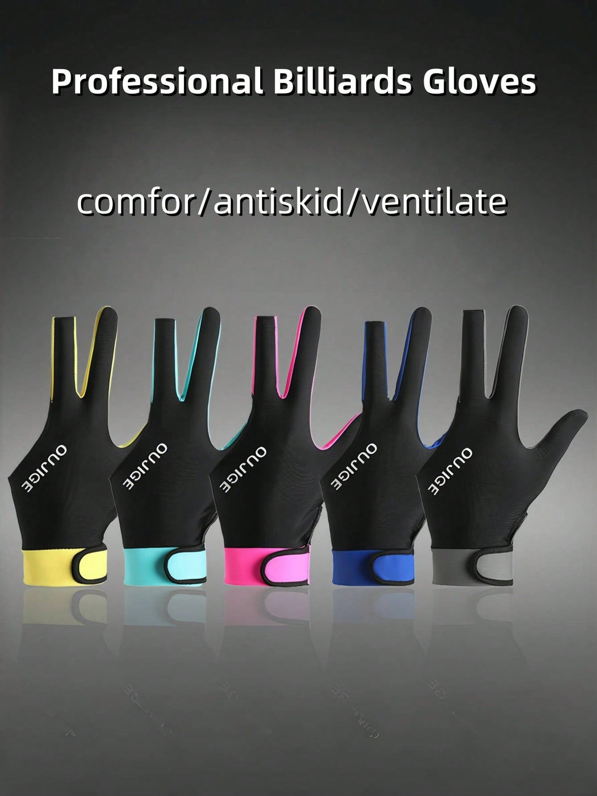 Thin And Breathable Open-Finger Non-Slip Snooker Pool Gloves, Non-Slip Single Pool Gloves.
