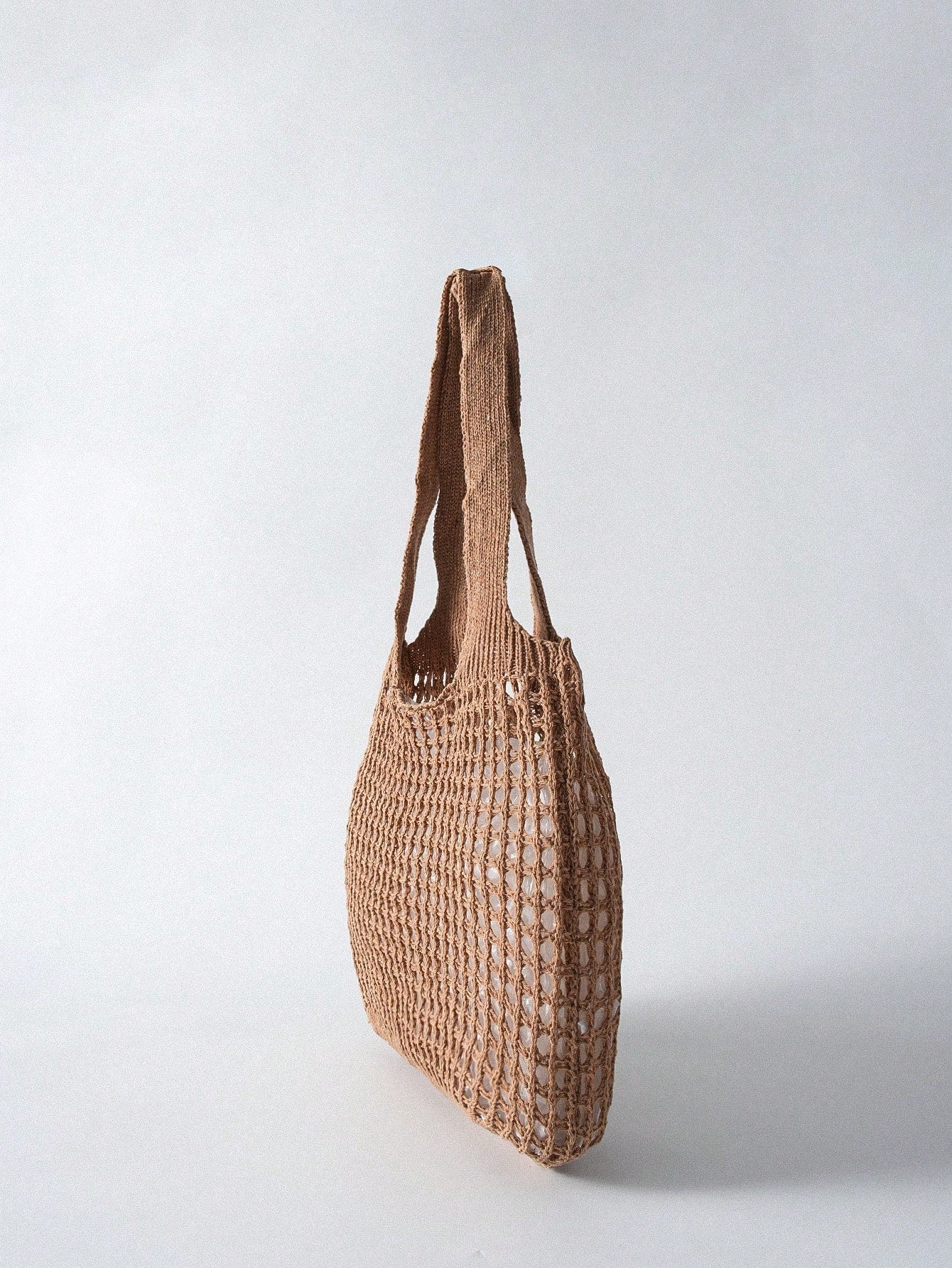 Tropiscape Lightweight Leisure Hollow Out Woven Shopping Crochet Bag For Women, Large Capacity Tote Bags For Travel, Outdoor And School. Multifunctional Kitchen Storage Mesh Bag For Beach Vacation Or