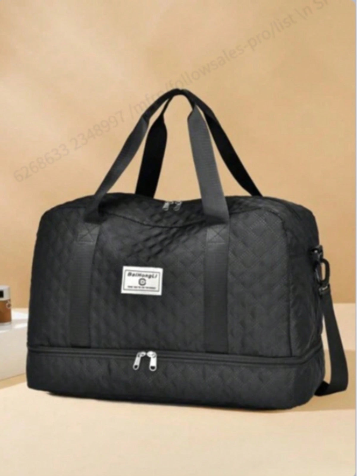 Unisex Large-Capacity Oxford Nylon Duffle Bag| Gym & Yoga Tote With Zipper| Durable Storage Handbag| Foldable Travel Bag For Men & Women