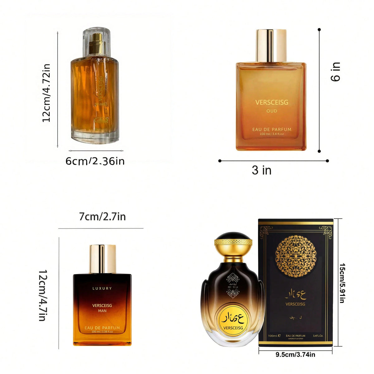 VERSCEISG Men'S Cologne Random Scent, 1 Of 9 Men'S Fragrances Randomly Sent, Fresh Woody Marine Oriental Notes, Long Lasting Travel Size Fragrance, Suitable For Daily Wear, Work, Dates, Office, Busine
