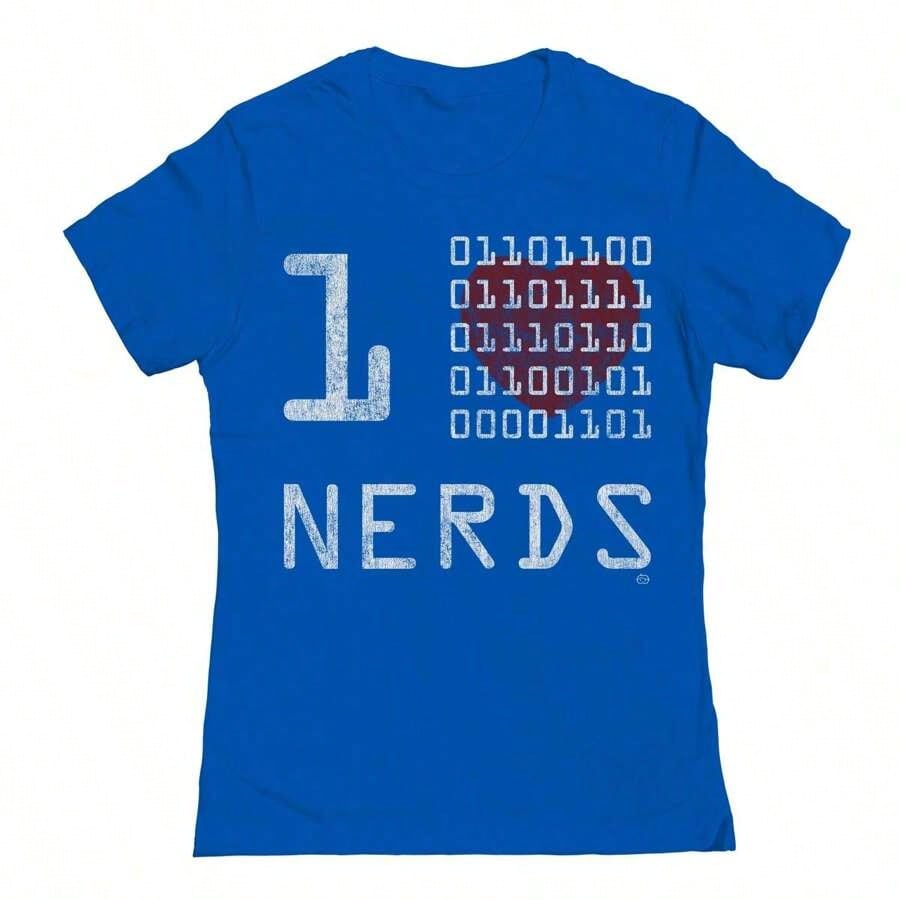Women Binary Code Nerd Graphic T Shirt Funny Programmer Geek Science Technology Casual Short Sleeve Tee Back To School Gift