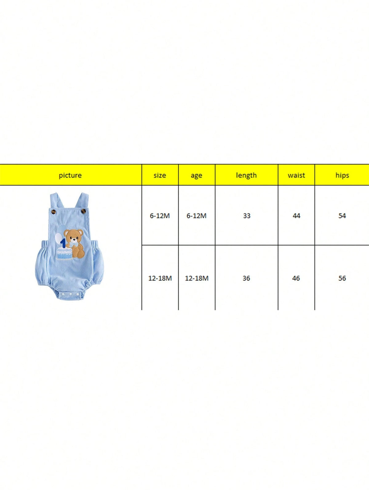 0-18M Newborn Baby Infant Baby Boy Summer Romper Corduroy Suspender Bear Cake Embroidery Snap Crotch 1st Birthday Outfit