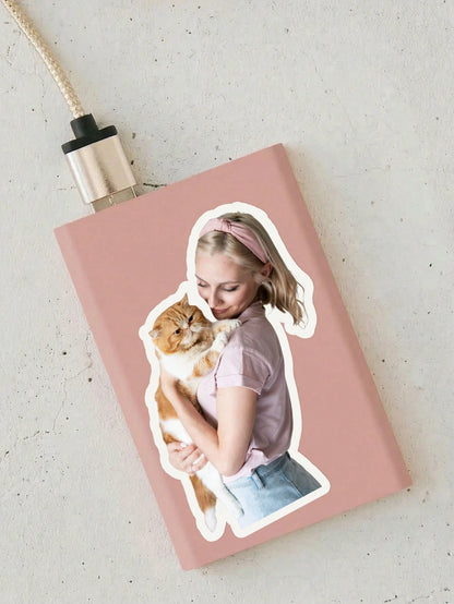 1-100pcs Customized Portrait Photo Stickers, Graduation Commemorative Photo Stickers, Waterproof PVC Stickers, DIY Gifts For Parents Children Colleagues Sisters Newlyweds, Ideal For Graduation Wedding
