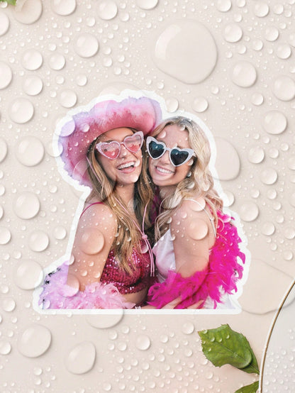 1-100pcs Customized Portrait Photo Stickers, Graduation Commemorative Photo Stickers, Waterproof PVC Stickers, DIY Gifts For Parents Children Colleagues Sisters Newlyweds, Ideal For Graduation Wedding