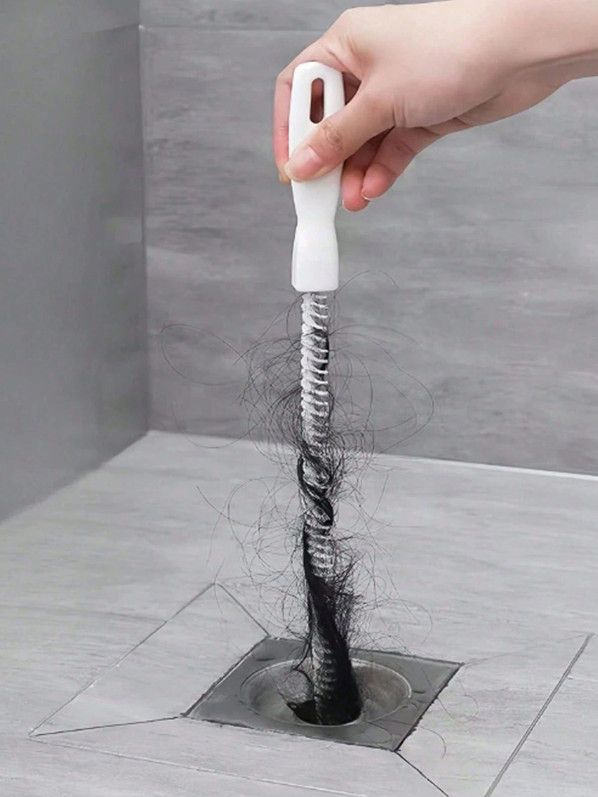 1/2/3/4/5pcs Drain Cleaning Tool Set, Includes Flexible Drain Snake And Brush, Effectively Removes Hair Clog From Sink, Shower, And Bathtub, Collects Hair And Cleans Kitchen And Bathroom Pipes