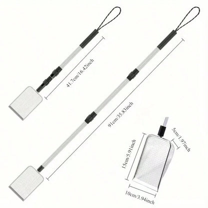 1/2/3pcs Telescopic Beach Sand Scoop, Metal Mesh Sand Sifter Shovel With Long Handle For Shells, Coins, Treasure Hunting & Outdoor Beach Use