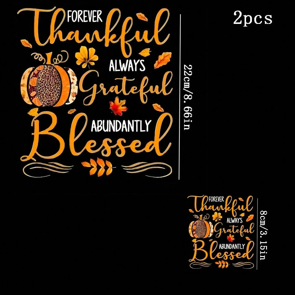 1/2/3pcs Thanksgiving Theme Iron-On Patches- Durable, Washable, Reusable Heat Transfer Stickers, Easy To Decorate- Perfect For T-Shirts, Sweatshirts, Jeans, Hats, Bags, Pillows, Etc.