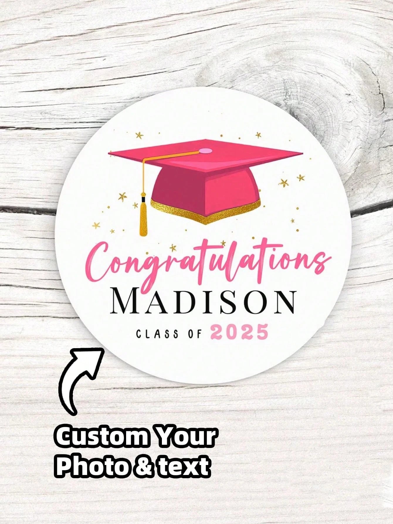 1/20/60/100/240pcs Personalized Labels, Customizable With Any Design, Image, Logo, Text Stickers, Waterproof PVC Material, Suitable For Graduation, Wedding, Birthday And Other Occasions, Can Design Yo