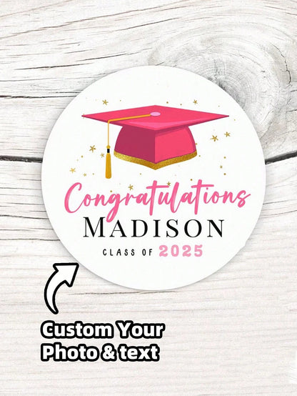 1/20/60/100/240pcs Personalized Labels, Customizable With Any Design, Image, Logo, Text Stickers, Waterproof PVC Material, Suitable For Graduation, Wedding, Birthday And Other Occasions, Can Design Yo