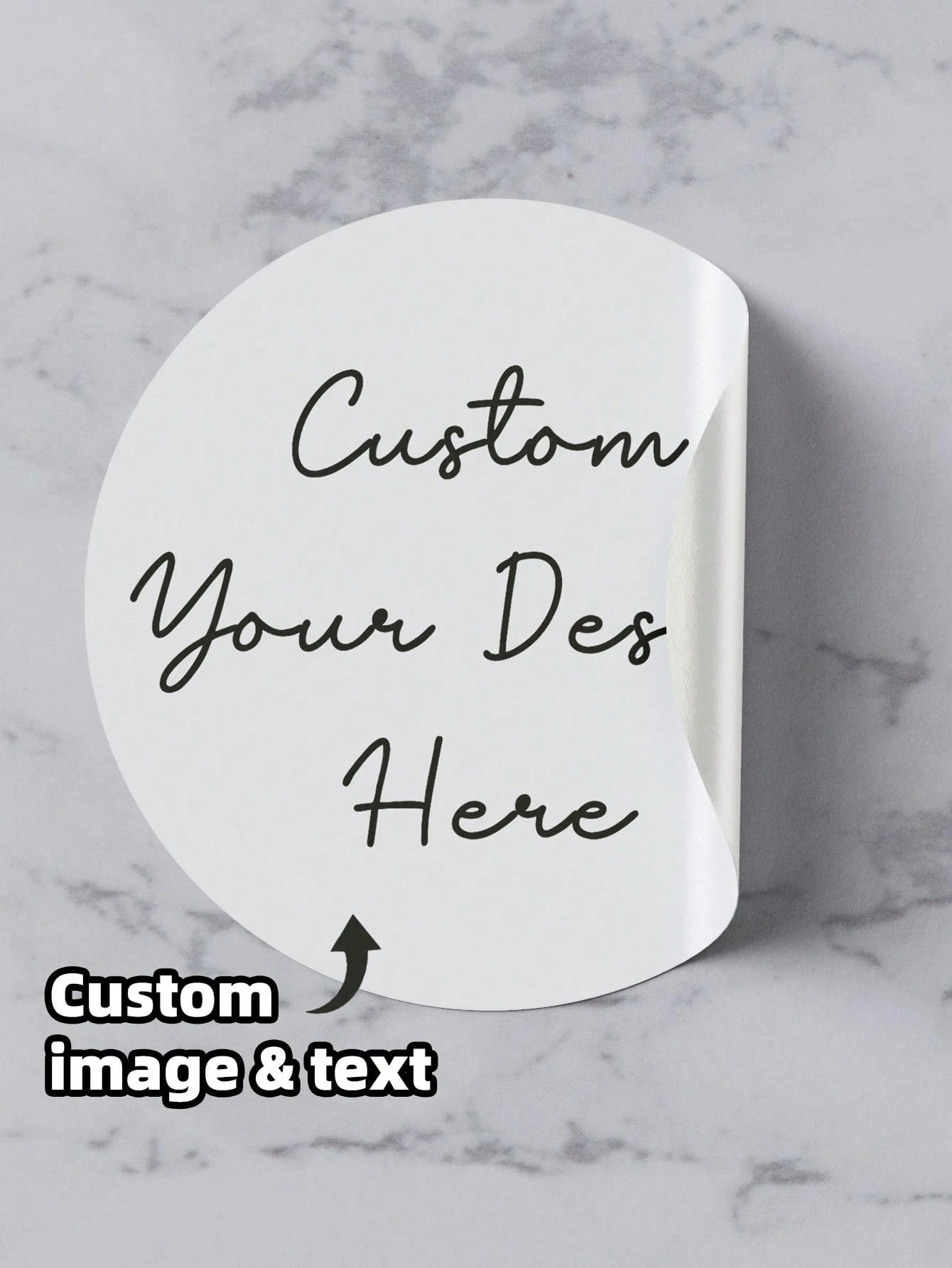 1/20/60/120/240pcs Personalized Labels- Customizable Text & Image Stickers, Custom Thank You Label Stickers, Decorative & Colorful, Ideal Gift For Men, Women, Family, Friends, Anniversary, Birthday