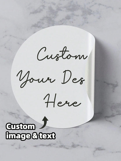 1/20/60/120/240pcs Personalized Labels- Customizable Text & Image Stickers, Custom Thank You Label Stickers, Decorative & Colorful, Ideal Gift For Men, Women, Family, Friends, Anniversary, Birthday