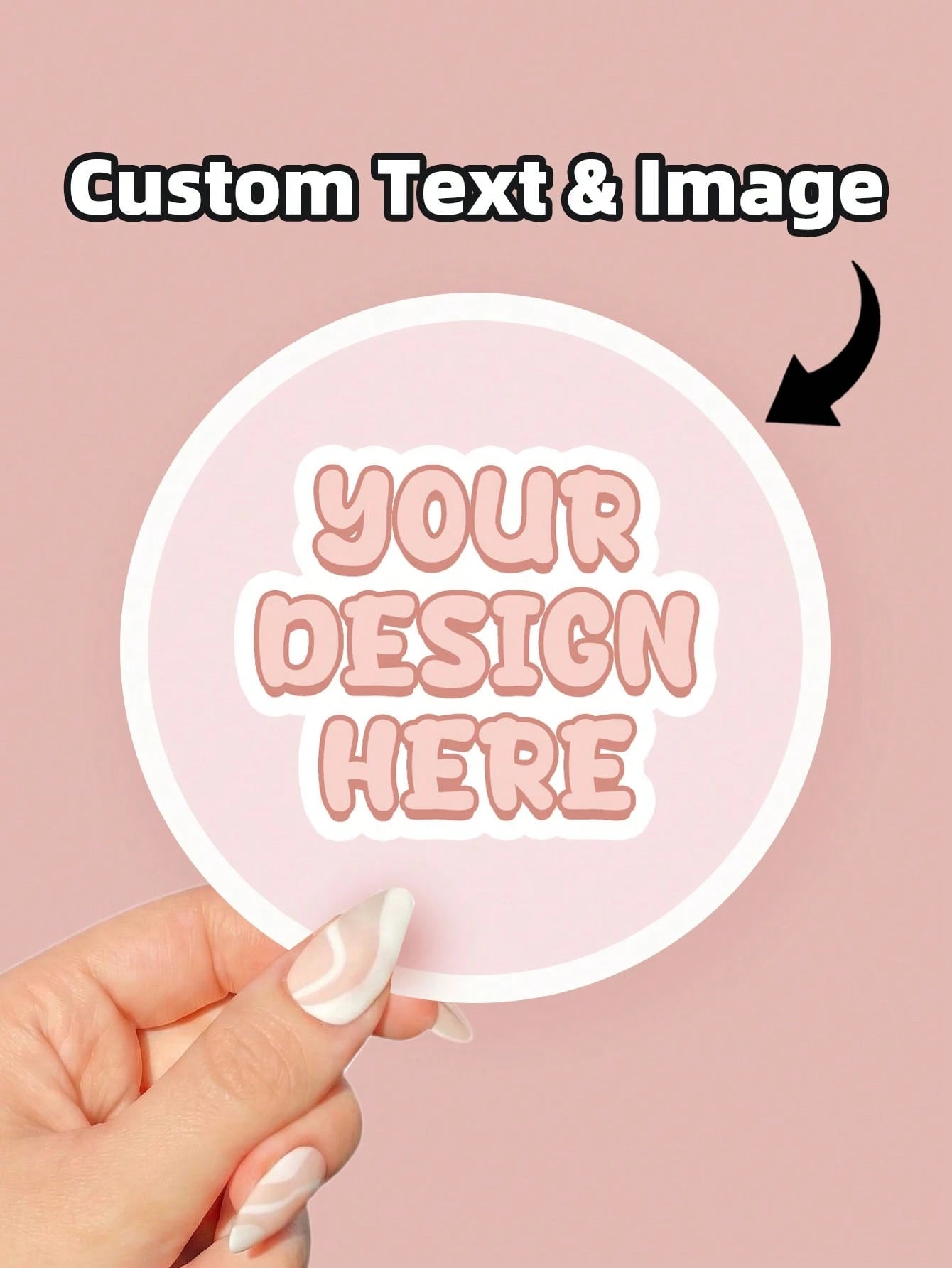 1/20/60/120/240pcs Personalized Labels- Customizable Text & Image Stickers, Custom Thank You Label Stickers, Decorative & Colorful, Ideal Gift For Men, Women, Family, Friends, Anniversary, Birthday