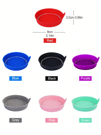 1/2pcs Car Cup Holder Coasters, Shiny Cup Holder Inlay Coasters, Universal Car Anti-Slip Cup Holder Decorative Silicone Cup Mats, Car Interior Pad, 8cm/3.1in Soft Crystal Rhinestone Rubber Coaster Set