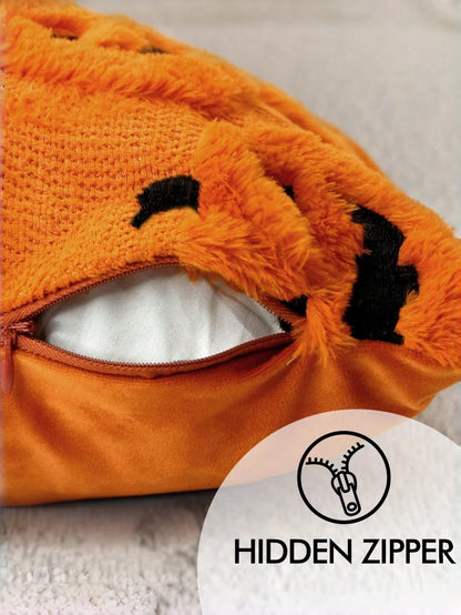 1/2pcs Halloween Pumpkin Pillow Case 18x18 Inch Linen Sofa Bed Cushion Decorative Cover
