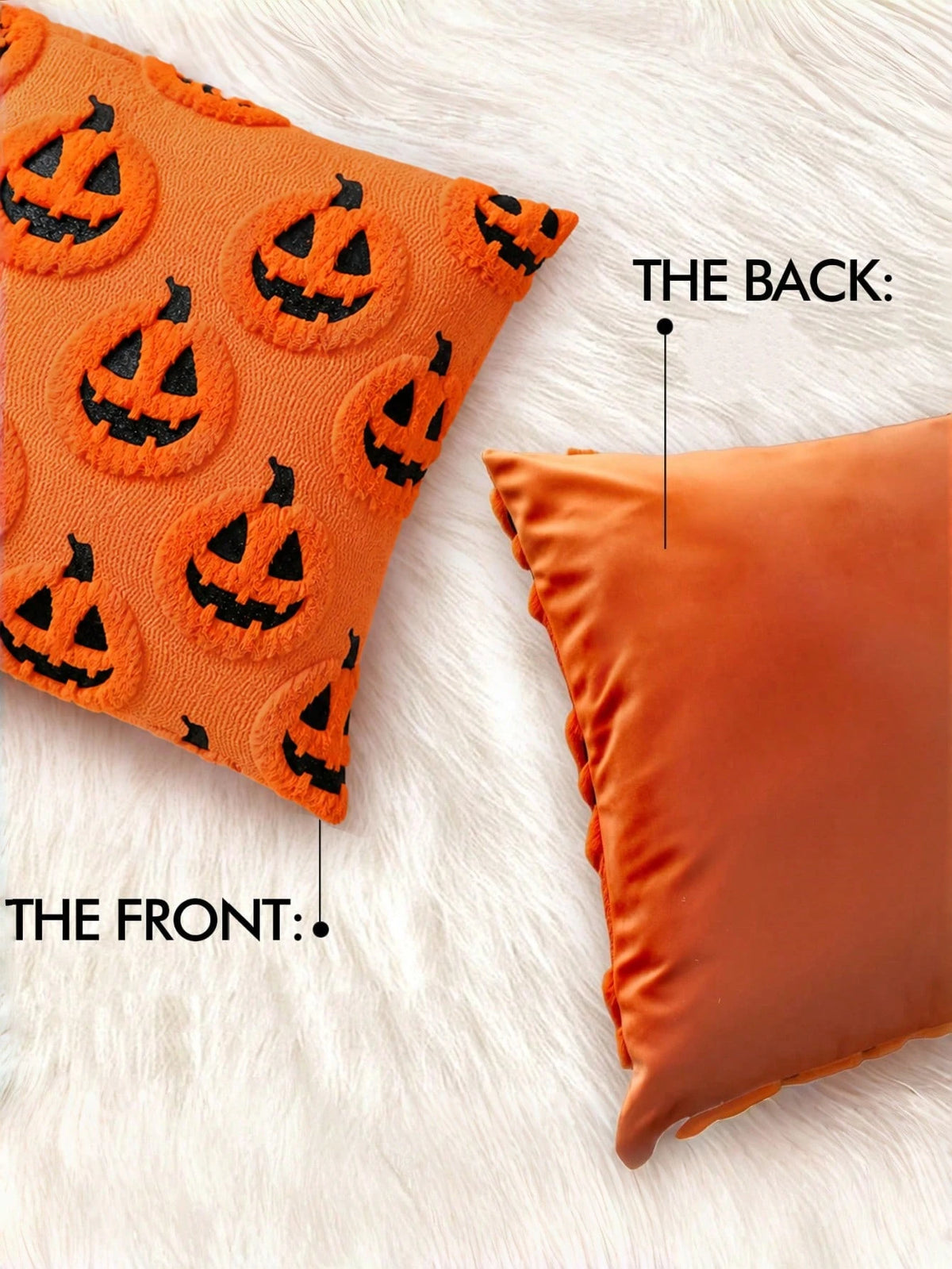 1/2pcs Halloween Pumpkin Pillow Case 18x18 Inch Linen Sofa Bed Cushion Decorative Cover