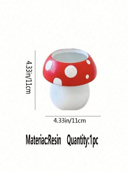 1/2pcs Mushroom Toothbrush Holder, Cute Bathroom Toothbrush Cup Storage Rack, Suitable For Bathroom Decor And Accessories, Vanity Storage, Room Decor, Home Decor, Also A Great Gift For Female Friends