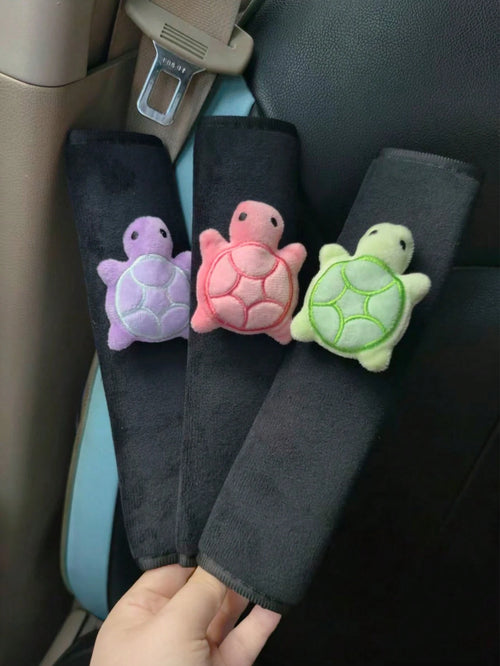 1/2pcs Turtle Car Seat Belt Shoulder Pads, Breathable Cute Turtle Shoulder Strap Protector, Car Seat Belt Shoulder Guard, Creative Little Turtle Car Seat Belt Premium Shoulder Pad Cover, Car Protector