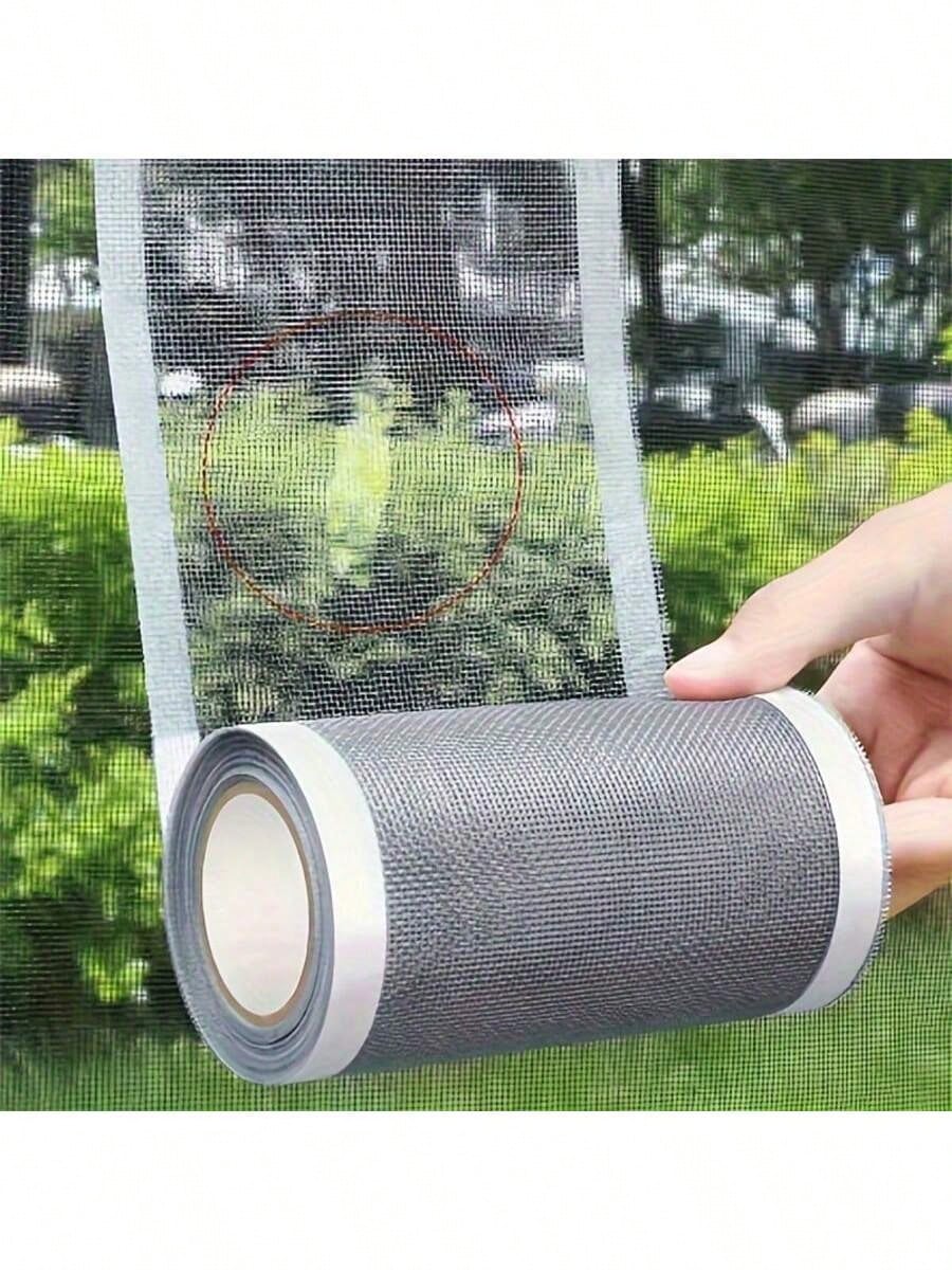 1/2pcs Waterproof Screen Repair Tape 6.98cm X 4.99m Roll, For Plastic Patches On Windows And Doors, Self-Adhesive Mesh For Mosquito Net Repair, Tear-Resistant Film, Plastic Material For Various Surfac