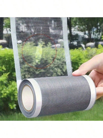 1/2pcs Waterproof Screen Repair Tape 6.98cm X 4.99m Roll, For Plastic Patches On Windows And Doors, Self-Adhesive Mesh For Mosquito Net Repair, Tear-Resistant Film, Plastic Material For Various Surfac