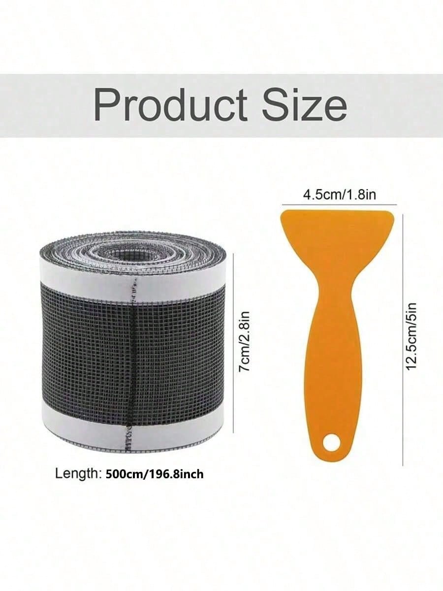 1/2pcs Waterproof Screen Repair Tape 6.98cm X 4.99m Roll, For Plastic Patches On Windows And Doors, Self-Adhesive Mesh For Mosquito Net Repair, Tear-Resistant Film, Plastic Material For Various Surfac