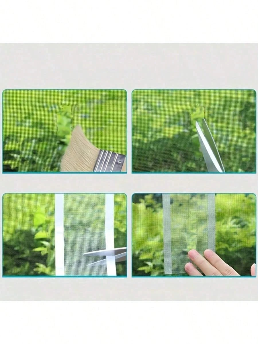 1/2pcs Waterproof Screen Repair Tape 6.98cm X 4.99m Roll, For Plastic Patches On Windows And Doors, Self-Adhesive Mesh For Mosquito Net Repair, Tear-Resistant Film, Plastic Material For Various Surfac