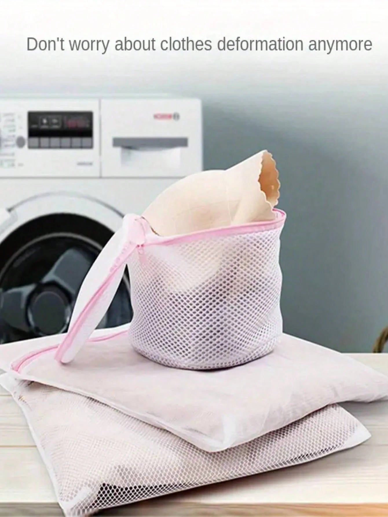 1/3/4pcs Zipper Mesh Laundry Bags, Honeycomb Laundry Washing Bag, Suitable For Clothing, Shirts, Bras, Socks, Pantyhose, Underwear, Travel Storage Bag,Spring,Minimalist,Summer Tops