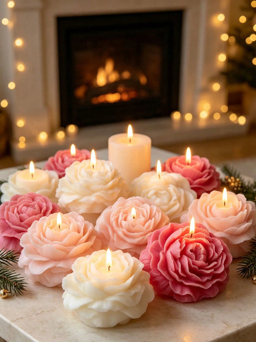 1/3/6 Sets Peony Scented Candles (Peony Scent Limited Edition) Suitable For Students/ Holiday Gifts, Back To School Gifts, Dorm Decor Sets, Halloween Gifts, Halloween, Christmas, Christmas Gifts, Chr