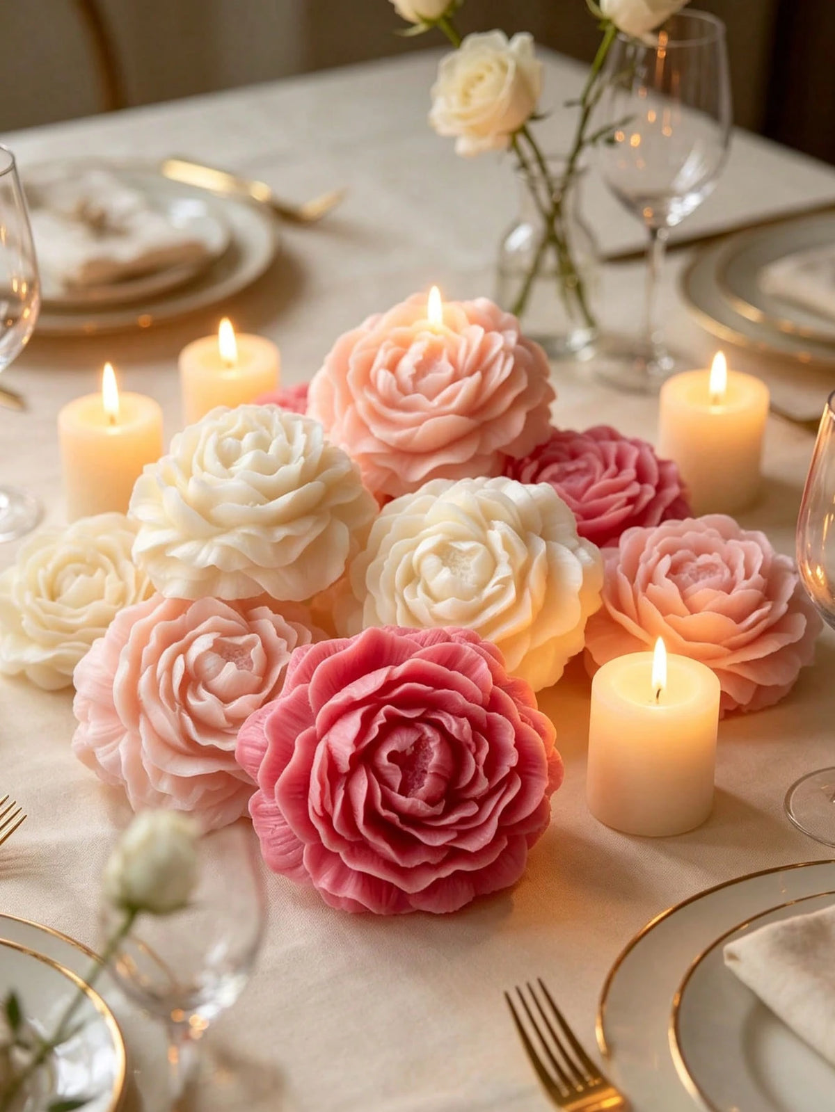 1/3/6 Sets Peony Scented Candles (Peony Scent Limited Edition) Suitable For Students/ Holiday Gifts, Back To School Gifts, Dorm Decor Sets, Halloween Gifts, Halloween, Christmas, Christmas Gifts, Chr