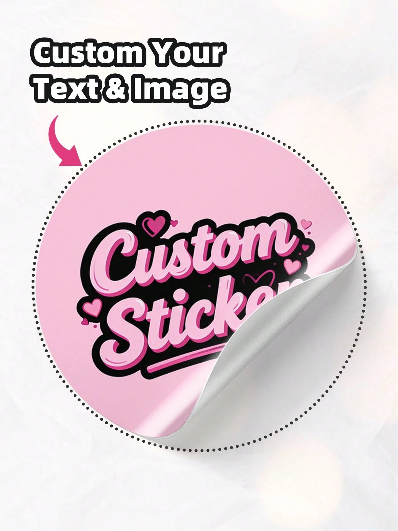 1/30/90/160pcs Customizable Round Stickers, Can Print Any Text And Pattern, Suitable For Valentine's Day Gifts, Romantic Love Notes, Handmade Stickers, Party Favors, Envelope Seals, Suitable For Boyfr
